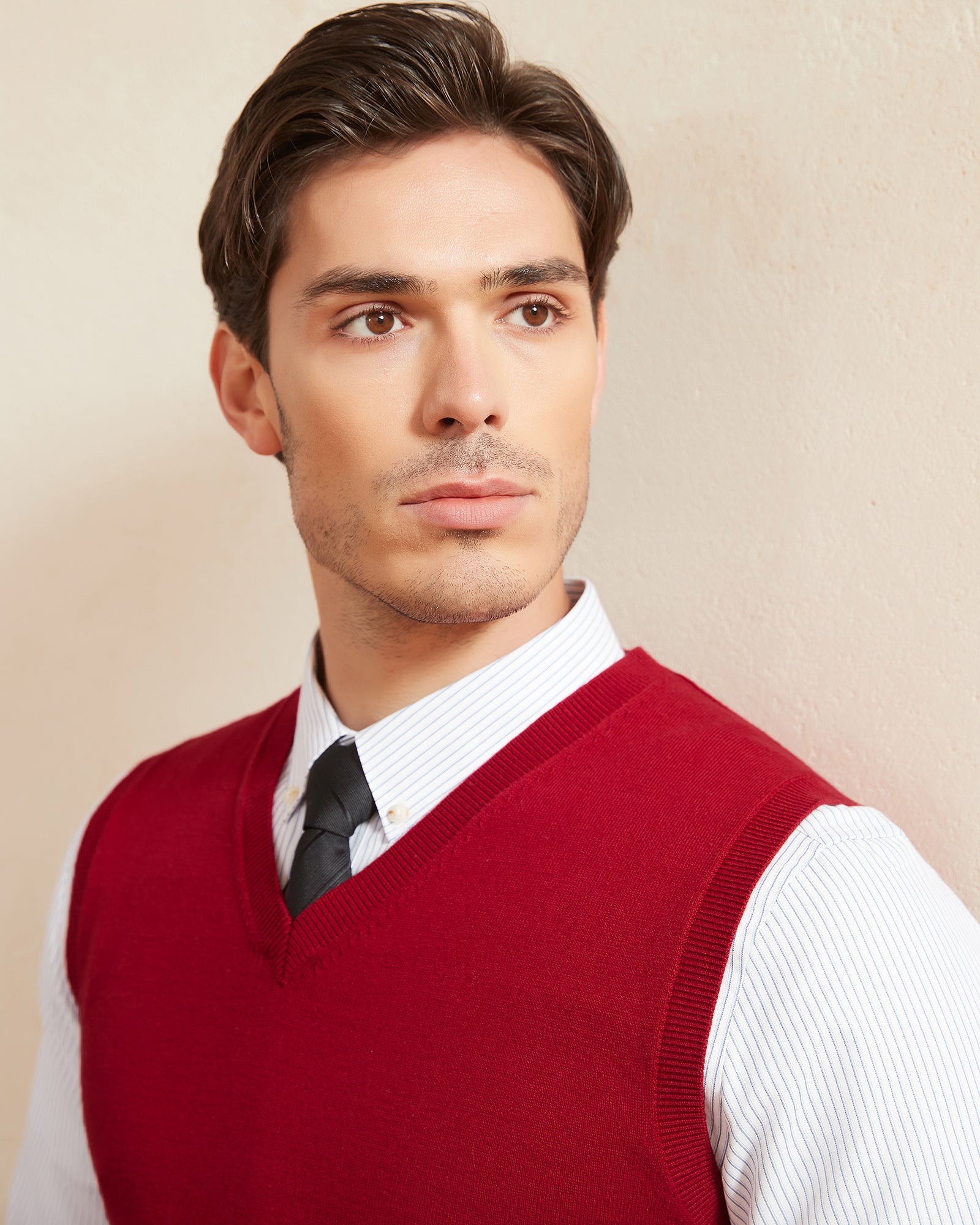 Kallspin Cotton V-neck Vest - Premium Men's Clothing