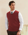 Wool Blend Cable-Knit Vest Pullover