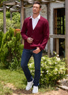 Wool Blend Cable-Knit Cardigan