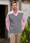 Wool Blend Cable-Knit Vest Pullover