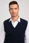 Wool Blend Cable-Knit Vest Pullover