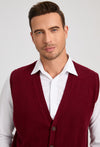 Wool Blend Cardigan Vest