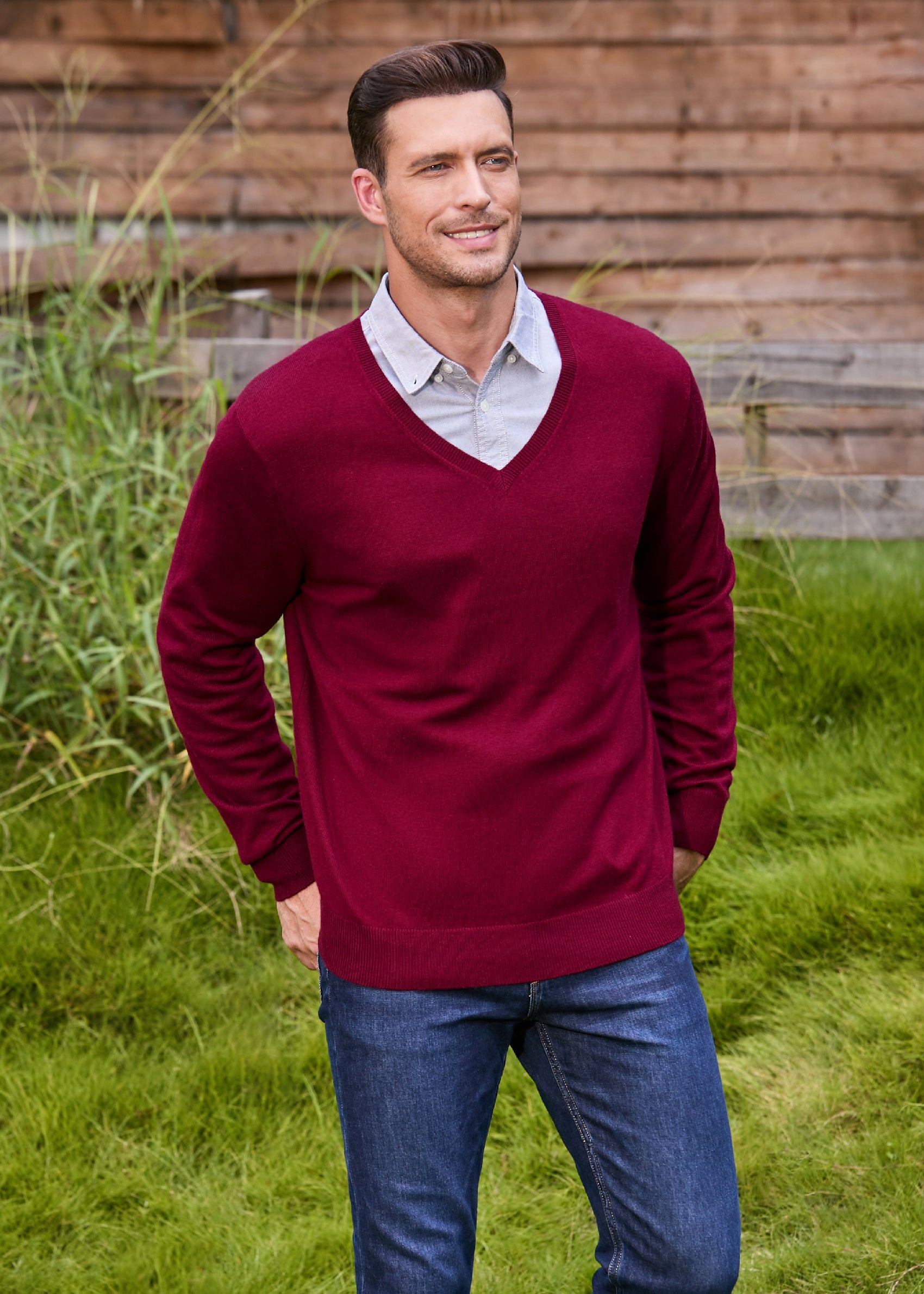 Men's V-Neck Sweaters, Big and Tall